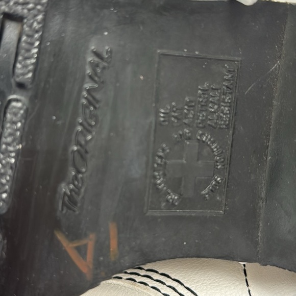 DR. MARTENS Pascal Black/White Leather Combat Boots #1460 Size 9 - Picture 8 of 8